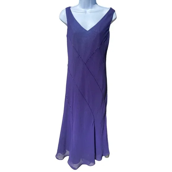 evan picone purple dress Evan-Picone Purple and Black Floral Dress - Size 16 - clothing & accessories - by owner - apparel sale